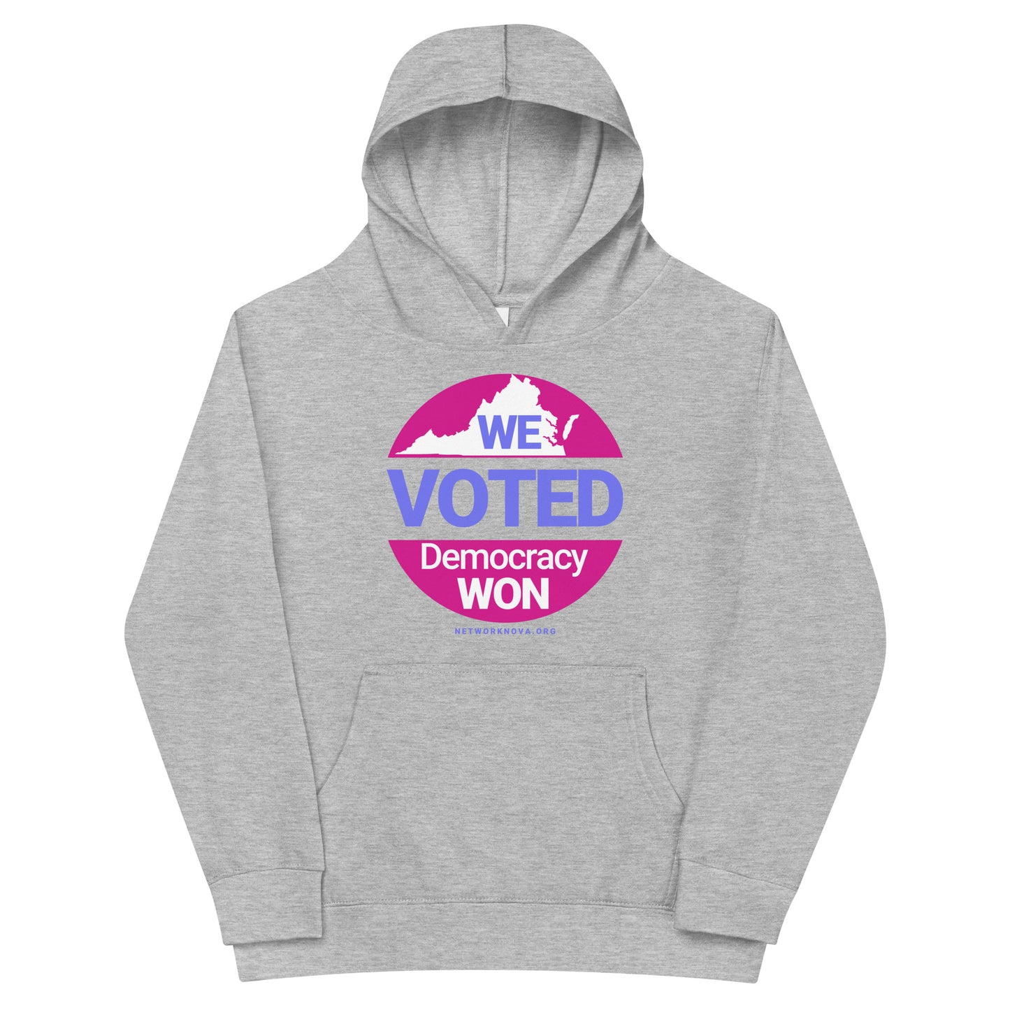 We Voted. Democracy Won. Kids fleece hoodie