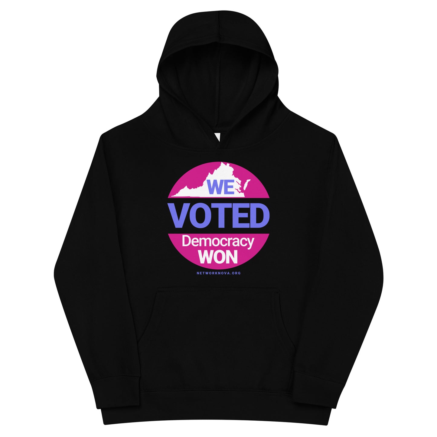We Voted. Democracy Won. Kids fleece hoodie