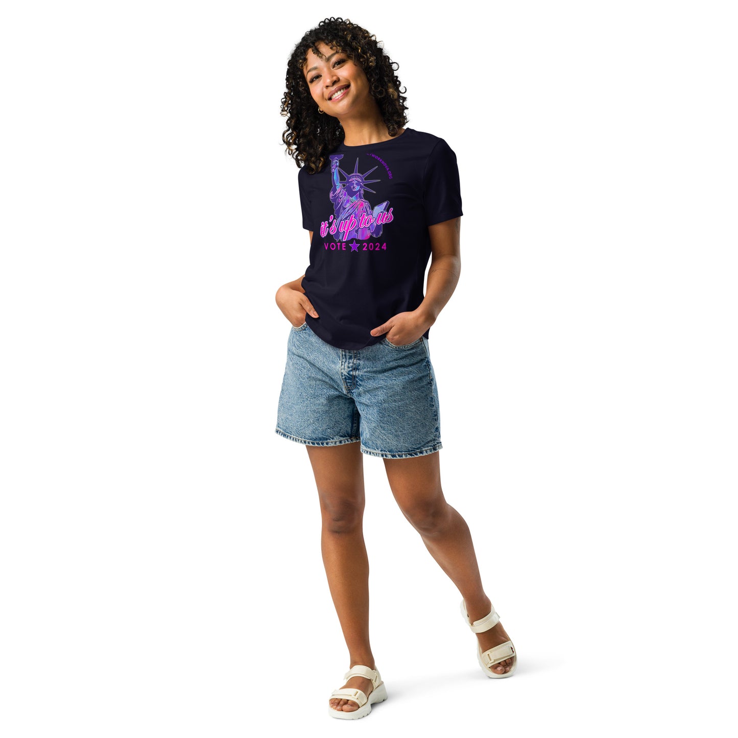 It's Up to Us Women's T-Shirt: Navy, Black, Lilac, Pink, White