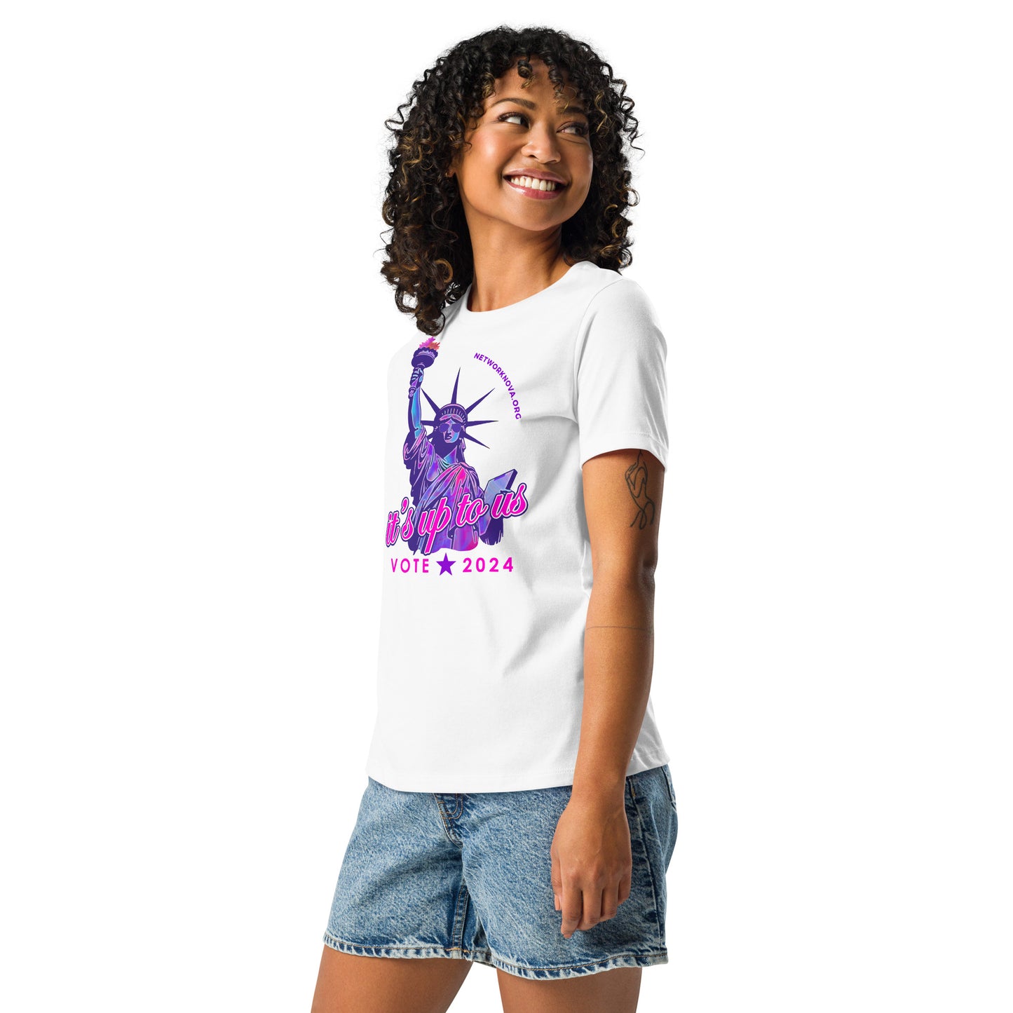It's Up to Us Women's T-Shirt: Navy, Black, Lilac, Pink, White