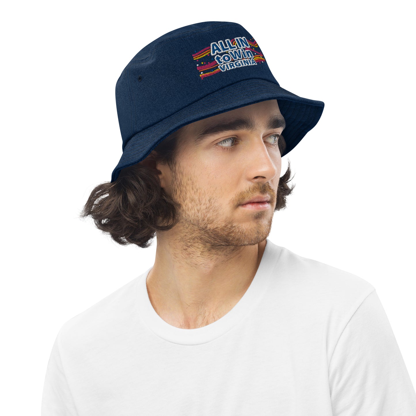 ALL IN to Win Denim bucket hat