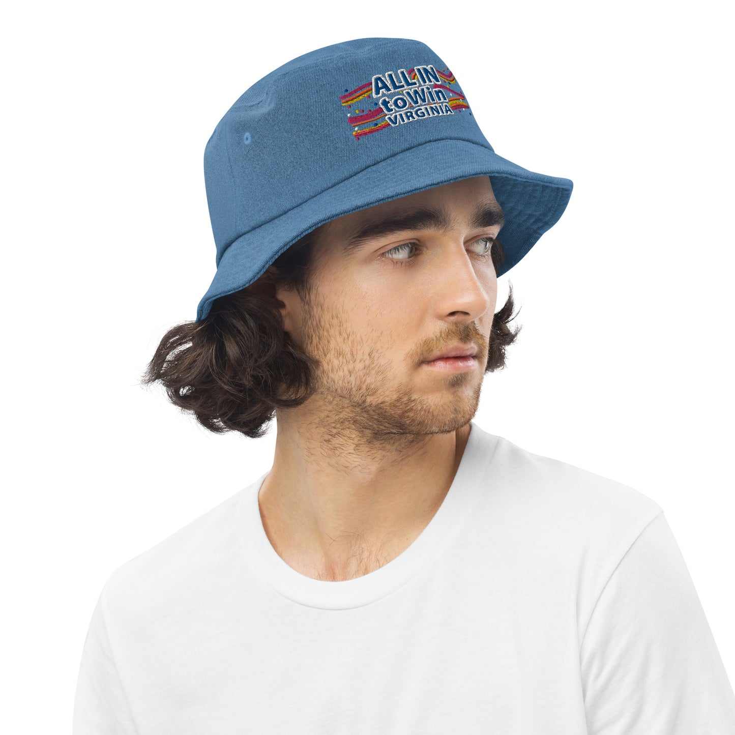 ALL IN to Win Denim bucket hat