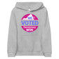 We Voted. Democracy Won. Kids fleece hoodie