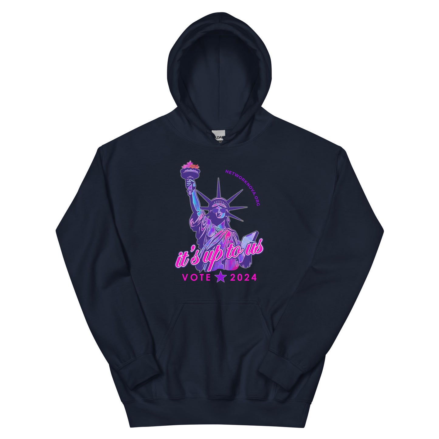 It's Up to Us Hoodie: Pink, Blue, Navy