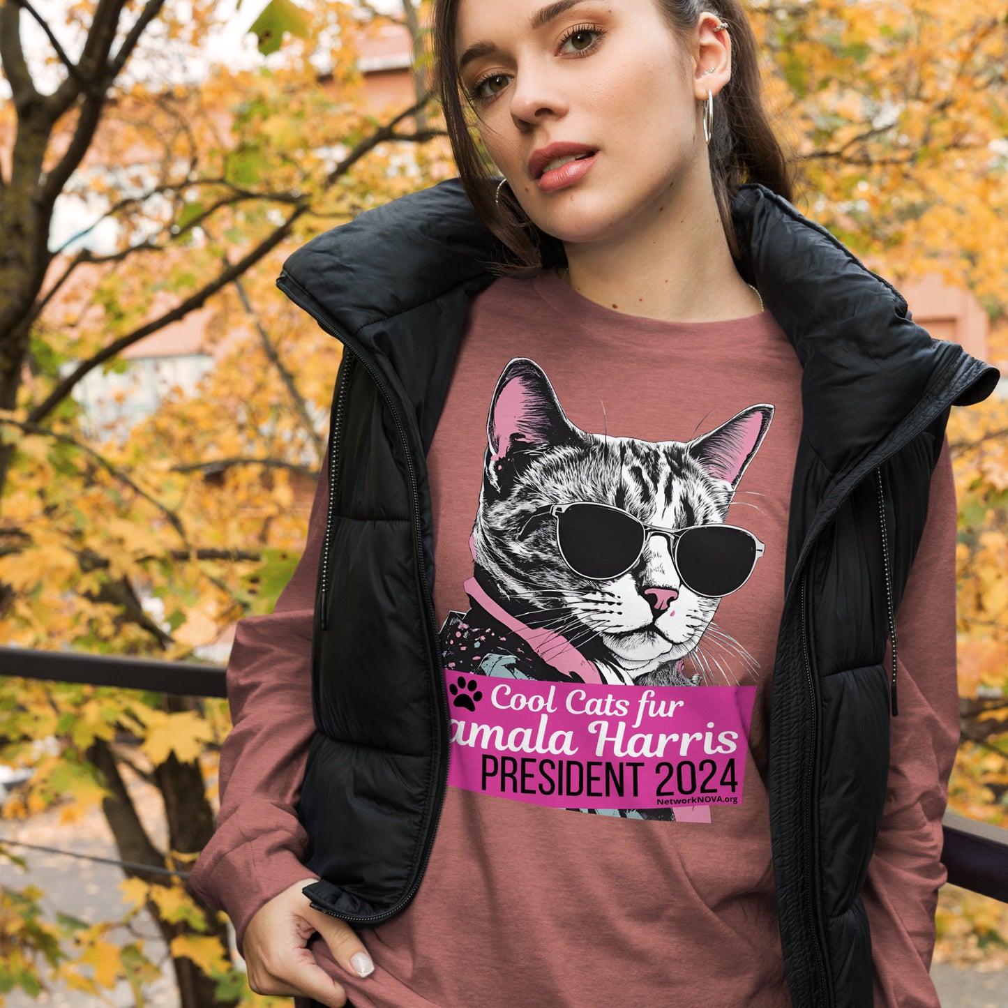 Cool Cats fur Kamala Long Sleeve, Unisex