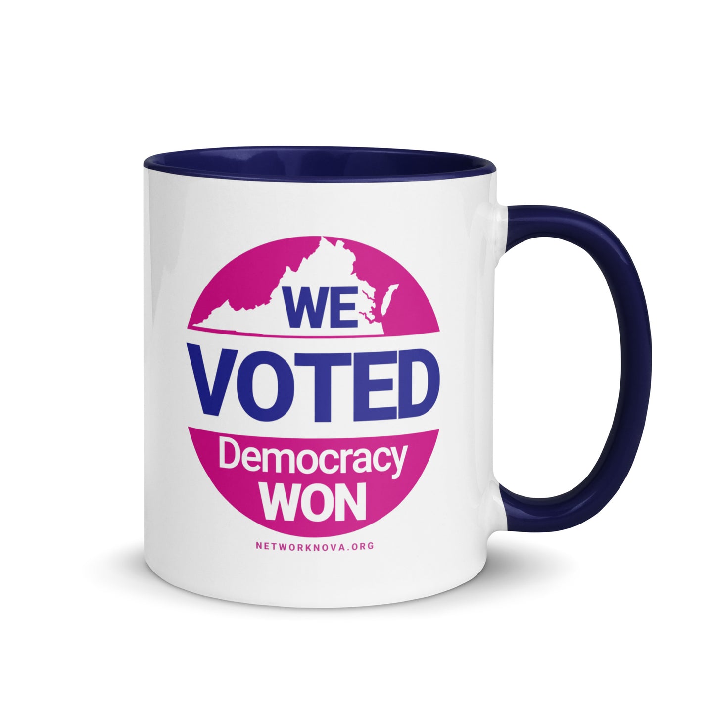 We Voted, Democracy Won Mug